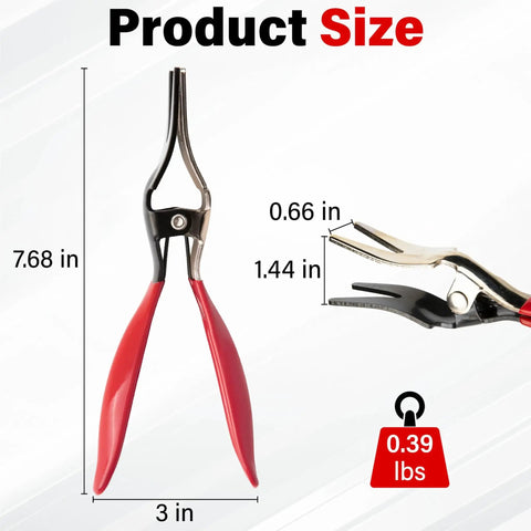 Hose Removal Pliers For Auto And Marine Use Easy Grip Hose Separator Tool For Fuel And Vacuum Lines with dimensions
