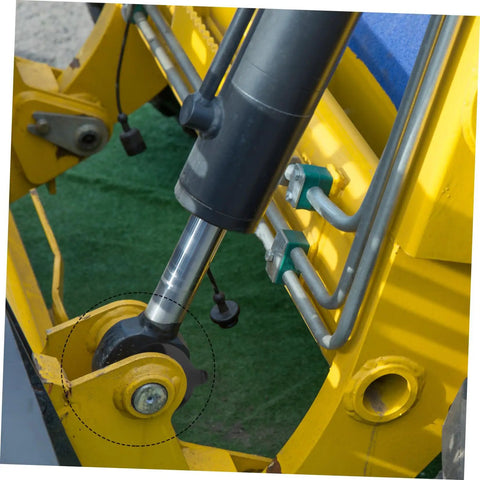 Heavy Duty Excavator Pin Shim Kit With Round Rubber Washers And Industrial Pads For Machinery Replacement Parts And Boom Bushing Fits Various Models For Quick Durable Replacements, excavator joint close-up