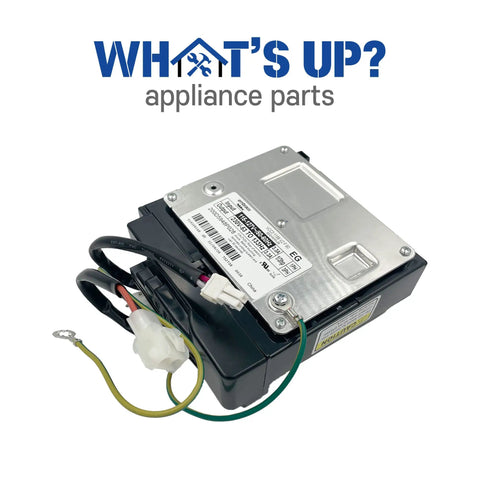 Refrigerator Inverter Compressor Control Board WR87X29409 GE Compatible Replacement Part, wires and labels visible