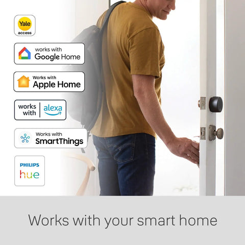 Premium Locked In WiFi Smart Lock Featuring Fingerprint Access And Keypad Touch For No Sweat Upgrades To Your Existing Front Door Deadbolt Setup In Sharp Black