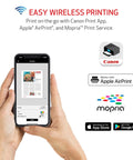 Smartphone displaying print preview for All In One Wireless Inkjet Printer Print Copy Scan With Alexa 1.44 Inch Oled Display.