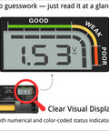 Straight Shooting Battery Tester For AA AAA C D And 9V Household Cells With Precise Digital Voltage Readings shown with clear visual display.
