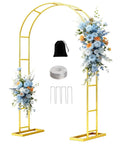 Heavy Duty 7.2Ft Metal Garden Arch Trellis Arbor With Steel Frame And Base For Weddings And Outdoor Decor Yard Ready Pergola