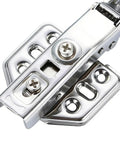 Soft Close Overlay Cabinet Hinges Stainless Steel Concealed Door Hardware Dope Ultra Sturdy Straight Fixed Heavy Duty Wardrobe Hinges Quiet Damper For Home Cupboards Bedroom 12.5x4.8 Cm image showing hinge mechanism