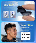 Adjustable Noise Canceling Earplugs For Sleep And Travel With Three Modes From 13 To 45 dB, Double Layer Ultra Soft Silicone Earplugs
