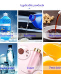 Double Head Pneumatic Liquid Filling Machine With Stainless Steel Body Featuring Auto And Manual Controls Plus A Snappy Foot Switch Gliding Smooth Through Bottle Filling For Oils Or Liquids In One Hundred To One Thousand Milliliter Range for filling drinks like water and juices.