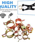 Spring Hose Clamp Kit With 121 Pieces 6 To 22mm Assortment Set Swivel Flat Band Fuel Hose Clamp Plier Silicone Vacuum Hose Clip Action Pipe Clamp For Low Pressure Air Lines Durable 65Mn Steel Construction, spring clamps and plier