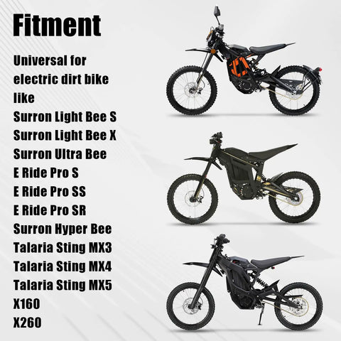 Universal Battery Frame Bag For Electric Dirt Bikes And Ebikes Grab And Go Storage Fits Yozma IN10 IN10 Pro Soleil01 Surron Light Bee S And X Ultra Bee E Ride Pro S SR Hyper Bee Talaria Sting MX3 MX4 MX5 Pro on electric dirt bike
