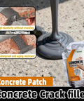 500G Busted Driveway Rescue High Flex Self Leveling Concrete Crack Filler Fast Dry Waterproof Sealant Cement Repair Paste for Outdoor Patio Pavers Heavy Duty Structural Sealant being applied to a crack in concrete.