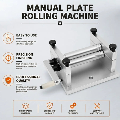 60mm Manual Sheet Metal Roller For Aluminum And Brass Crafting Easy Cylinder Bending Tool Hella Compact Portable Workstation For Jewelry Makers Rolling Sweet Curves With Zero Sweat