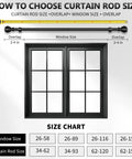 How to choose Heavy Duty Curtain Rod For Sliding Glass Door Adjustable 34 To 93 Inches 1 Inch Diameter Matte Black Finials chart
