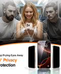 Privacy Screen Protector For iPhone 16 Pro Max, 2 Pack Anti Spy Tempered Glass With 9H Hardness Military Grade Shatterproof
