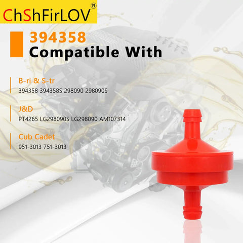 Inline Lawn Mower Fuel Filter One Quarter Inch Fuel Line 75 Micron Replacement Filter Pack with small engines