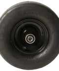 Rock Solid Caster Wheel Setup Fits Hustler Raptor X54 And XL54 Mowers with 11x6 smooth tread pneumatic tire, black.