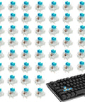 50 Pack Pre Lubricated 3-Pin Tactile Keyboard Switches Blue For Mechanical Keyboards Smooth Actuation Crisp Rebound Dope Feel Easy Install Ideal For Custom Builds And 3D Printed Keyboard Projects, 50 blue switches