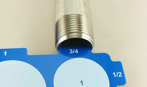 Pipe And Tubing Size Gauge For Quick Plumbing Checks, Measures Threaded Pipe From One Eighth To Two Inches, Tubing From One Eighth To One Inch, Hose ID From Quarter To One Inch, Handy Reference Chart On Back For DIY Pros