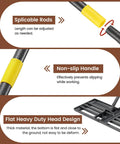 Pro Grade Heavy Duty Lawn Leveling Rake With 30x10 Foldable Leveler Plate And 6 Ft Adjustable Stainless Steel Shaft features