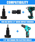 Wheel Hub Cleaning Tool Kit Pro Grade Heavy Duty Resurfacing Kit With 7 Pads showing impact wrench and drill compatibility