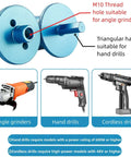 MiJunHD diamond core drill bit, blue double-layer brazed diamonds, M10 thread for angle grinders