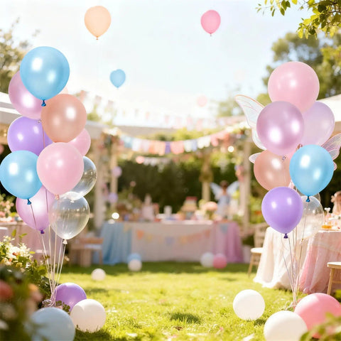 Pastel Mermaid Balloons Set With Pearl Rose Gold And Metallic Pink Purple Blue Latex Party Balloons For Girls Birthday Party Ready Bridal Shower Baby Shower Candyland Fairy Theme Decor Kit Featuring 35 Balloons And Ribbon