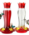Upgraded 2026 Hummingbird Feeders For Outdoors 15oz Plastic Hanging Ant Proof Bird Feeder Easy To Clean And Maintain Red 2 Pack Gift For Bird Lovers Gift Idea with hummingbirds feeding