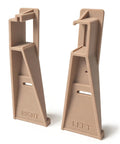 Drawer Guide Mounting Bracket Set for Left and Right Sides Replacement Rear Drawer Track Support shown in beige color
