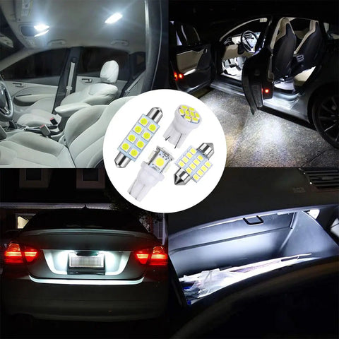 42 Piece Car Interior LED Light Kit 194 LED Bulbs DE3175 T10 31mm 41mm Dome Map Door Tail Light License Plate Universal Fit For Most Vehicles Easy Install in use lighting car interior and exterior