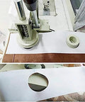 Pro Electric Curtain Punch Machine With Knives For Workshop Cutting And Punching Blinds Tools 48mm And 53mm Dies Heavy Duty, showing fabric and hole drill.