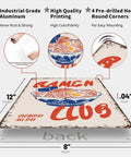 Diagram of Funny Vintage Metal Wall Sign Ramen Club Everyday All Day Tin Sign 8x12 Inches Aluminum Decor with features labeled.
