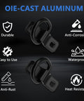 Heavy Duty 3 Eighth Inch Tie Down D Ring Anchors With Mounting Bracket Pack Of Six, Steel Cargo Tie Down Rings, anti-corrosion features