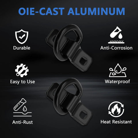 Heavy Duty 3 Eighth Inch Tie Down D Ring Anchors With Mounting Bracket Pack Of Six, Steel Cargo Tie Down Rings, anti-corrosion features