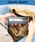 Effortless Pill Crusher For Multiple Tablets Metal Grinder And Tablet Pulverizer No Fuss On The Go Travel Friendly Creates Fine Powder For Feeding Tubes Pets And Everyday Use in a backpack