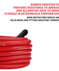 Built Tough 50 Feet Heavy Duty Rubber Air Hose For Compressors 3/8 Inch Thick handles up to 300 psi with solid brass ends
