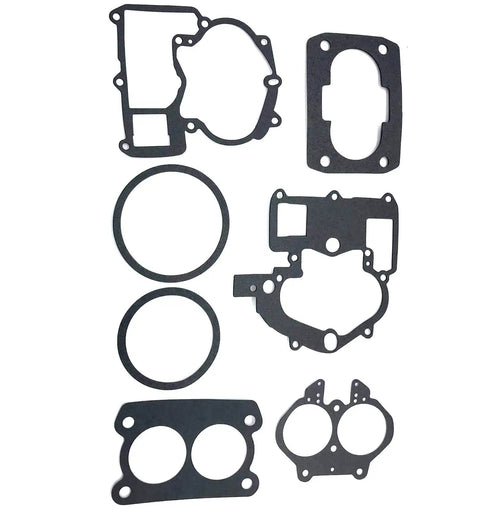 Gaskets from the All In One Mercruiser Marine Carburetor Kit With Float For 2 Barrel 3.0L 4.3L 5.0L 5.7L Engines Drop In Ready Direct Fit Replacement