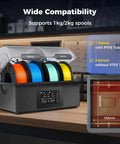 Dual Independent Heating Chambers Filament Dryer Box With Auto Dehumidification And Sealed Storage SH03 with 4 spools