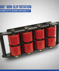 Heavy Duty Machinery Mover Dolly 26,400-Lb Capacity With 8 Rollers Equipment Skates, steel plate, 360° rotation, side view
