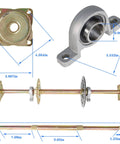32 Inch Go Kart Axle Kit With Shaft And Hub Chain Brake Master Cylinder And Sprocket Replacement For Go Kart ATV view