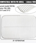 Heavy Duty Hinged Cooking Grid For Veteran Outdoor Grills Goof Proof Charcoal Flip System superb stainless steel rack, 14 1/8 x 21 1/2 inches.