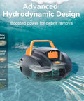 Cordless Pool Vacuum Robot With 120 Minute Runtime Beefy Dual Motor Power Auto Park Two Cleaning Paths Easy Maintenance