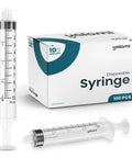 Pro Grade 10mL Luer Lock Syringe No Needle Sterile Individually Wrapped 100 Pack For Medical Labs Clinics Tattoo Shops And DIY Home Use With Clear Graduations Leak Free Connection Smooth Dispense with box
