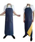 Heavy Duty Waterproof Rubber Apron With Pockets For Dishwashing And Restaurant Use 47 Inch Adjustable Neck Strap displayed by men