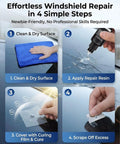 Step-by-step guide on using the Windshield Crack Repair Kit 30ml Nano Fluid For Chips And Small Cracks Quick Fix Stops Cracks From Spreading