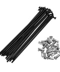 20 Pack 12G Bicycle Spokes 130mm Carbon Steel Black Set For Wheel Repair And Wheel Build Projects Durable Black Finish Ready For High Tension Replacement