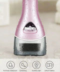 Cordless Rechargeable Electric Foot File And Callus Remover For Stubborn Dead Skin Care With Efficient Power Pedicure Tool, pink, waterproof design.