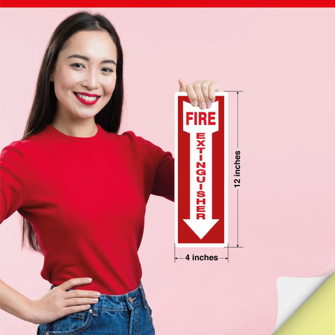 Straight Up Legit Fire Extinguisher Decals And Wall Labels Meet Osha Ansi Standards With Bold Red Arrows For Instant Workplace Safety Compliance No Sweat Setup For Offices Warehouses And Shops In A Solid Five Pack