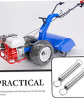 Heavy Duty Micro Tiller Extension Spring Kit With 2 Pcs Compressed Springs Robust Design Fits Multiple Brands Easy Upgrade For Farming And Gardening Tasks Made To Last, two steel springs