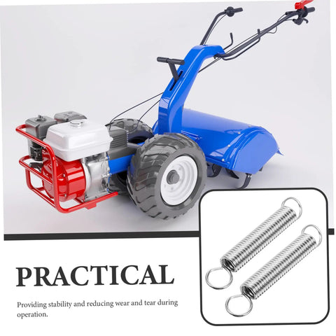 Heavy Duty Micro Tiller Extension Spring Kit With 2 Pcs Compressed Springs Robust Design Fits Multiple Brands Easy Upgrade For Farming And Gardening Tasks Made To Last, two steel springs