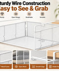 2 Pack Underwear Closet Organizer With Under Shelf Hanging Baskets keeps bras panties socks and lingerie snug, featuring sturdy wire construction.