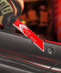 Front view of EZARC carbide reciprocating saw blade, 6-inch, 8 TPI, Endurance for thick metal with red label
