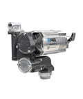 Heavy Duty 20 GPM Fuel Transfer Pump With 1 Inch Outlet For Gasoline And Diesel 115 Volt AC Plug And Play Setup, close-up view.